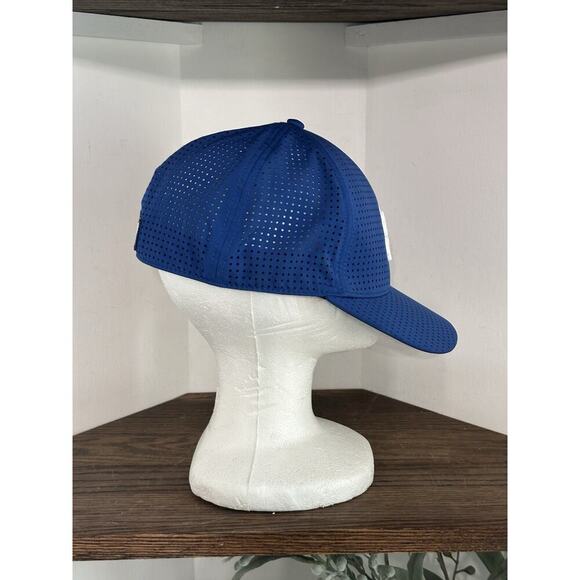 BLUE "Live Lucky" Black Clover Fitted Baseball Hat Cap, Stretch L/XL Mesh - Picture 4 of 6